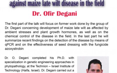 Seminario semanal: «Economical and effective treatment against maize late wilt disease in the field»