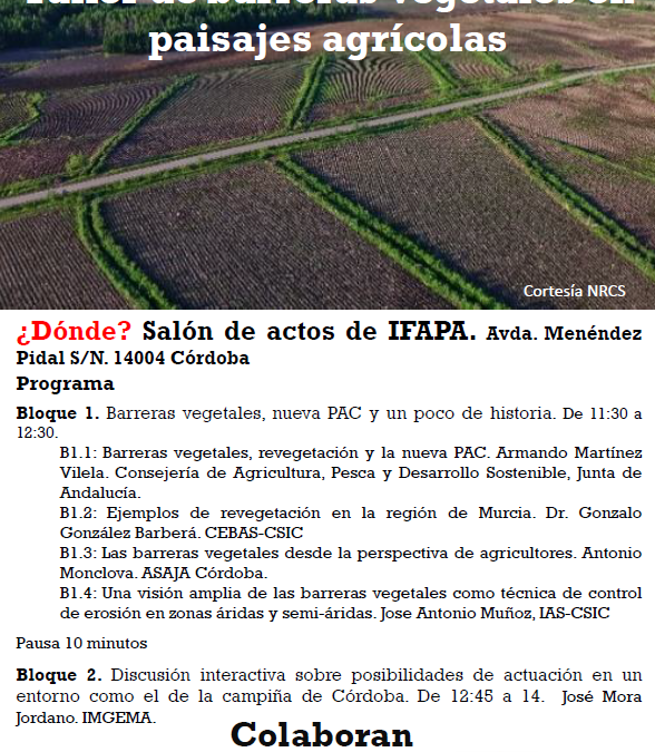 Taller de Barreras Vegetales en Paisajes Agrícolas – 18 MARZO 2022