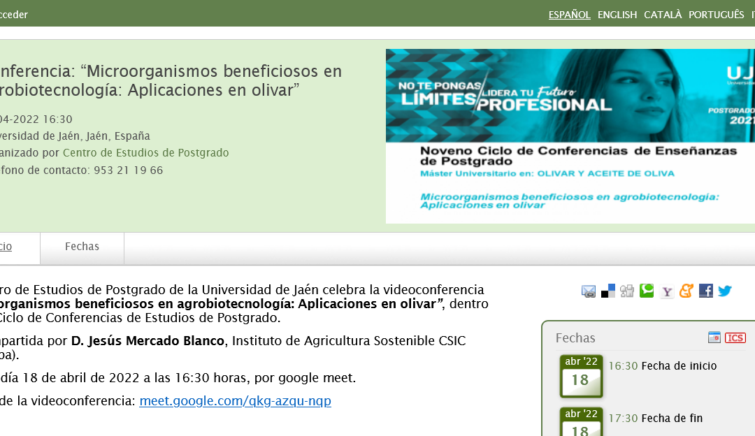 Microorganismos beneficiosos en agrobiotecnología: Aplicaciones en olivar