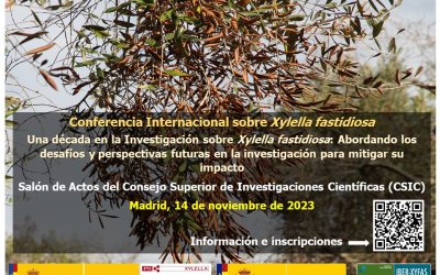 Conferencia Internacional sobre Xylella fastidiosa “Una década en la Investigación sobre Xylella fastidiosa: Abordando los desafíos y perspectivas futuras en la investigación para mitigar su impacto”