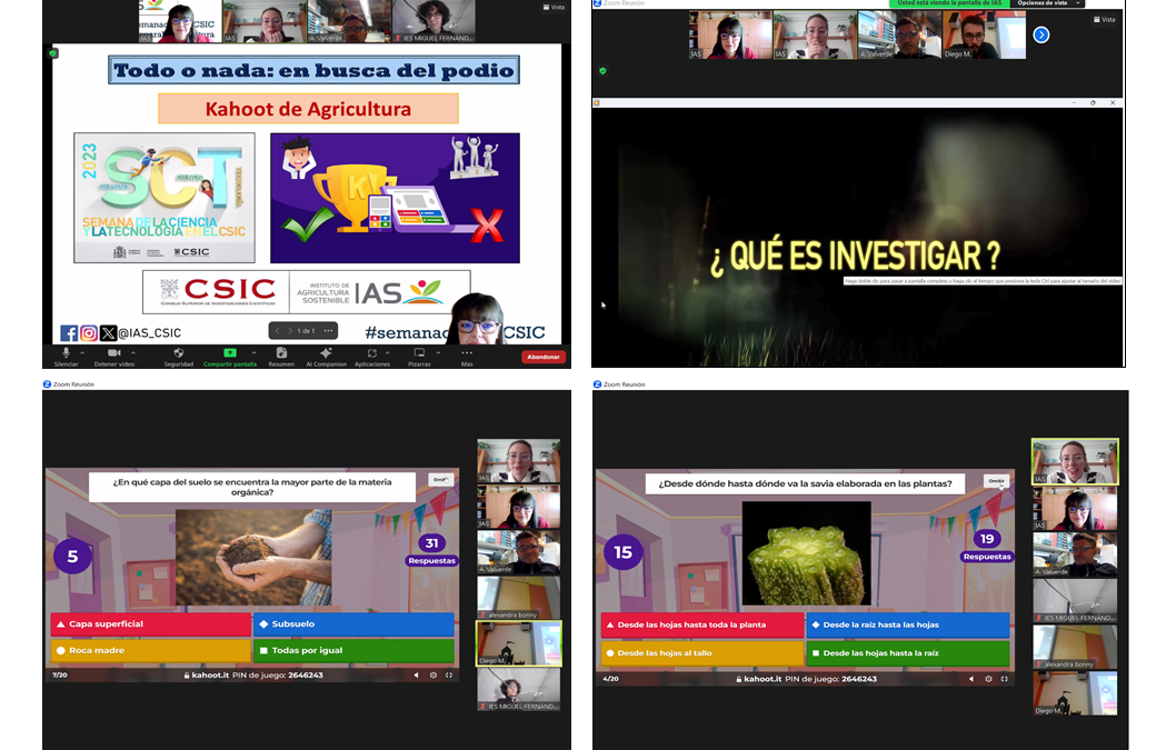 Comienza la Semana de la Ciencia 2023 en el IAS-CSIC – Kahoot Agricultura