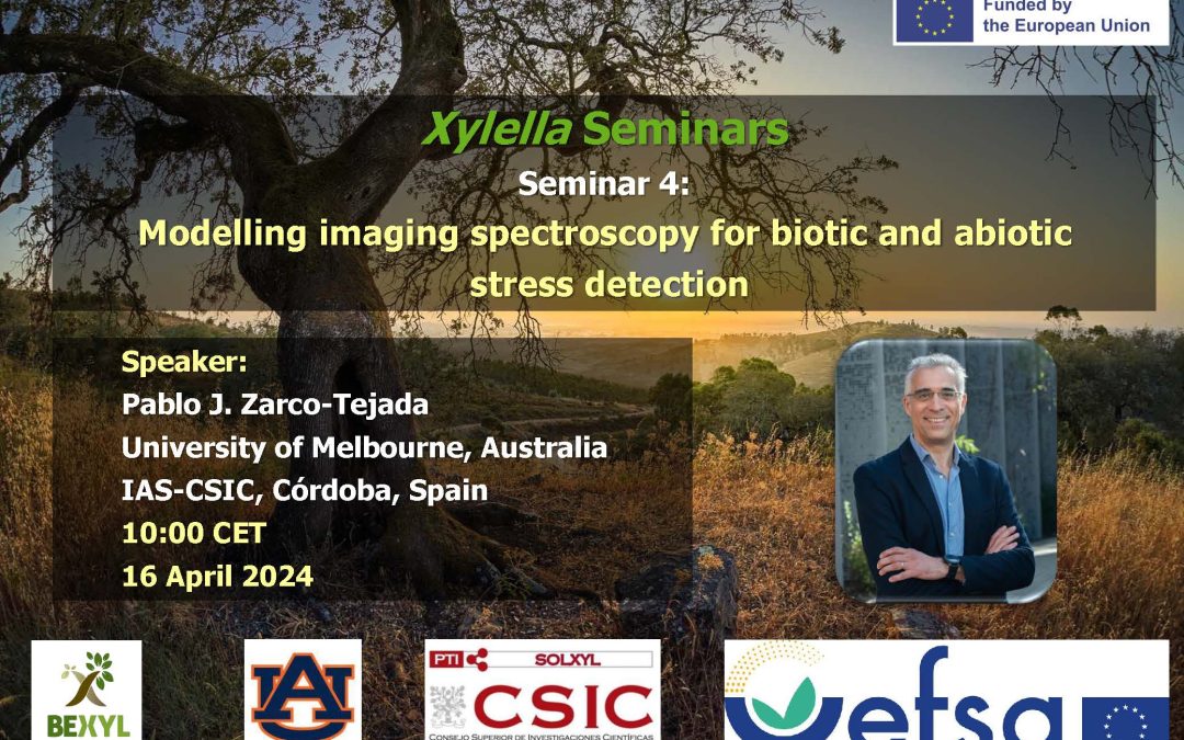 4th Xylella Seminar 2024 – Modelling imaging spectroscopy for biotic and abiotic stress detection