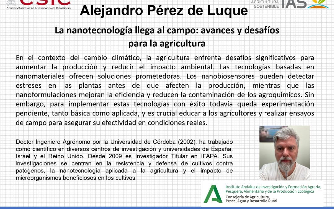 Ciclo de Seminarios IAS – La nanotecnología llega al campo: avances y desafíos para la agricultura