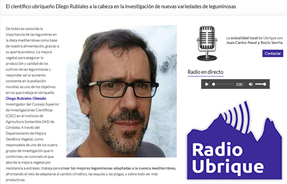 Entrevista a Diego Rubiales en La Mañana – Radio Ubrique