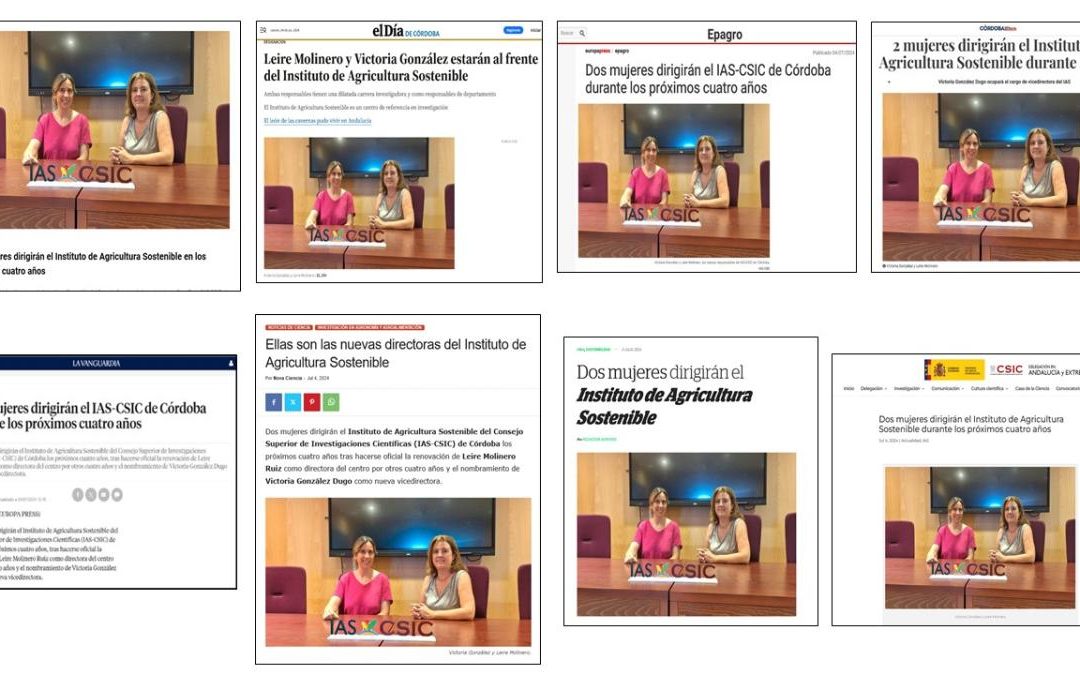 Seguimiento Noticia: Dos mujeres dirigirán el Instituto de Agricultura Sostenible en los próximos cuatro años