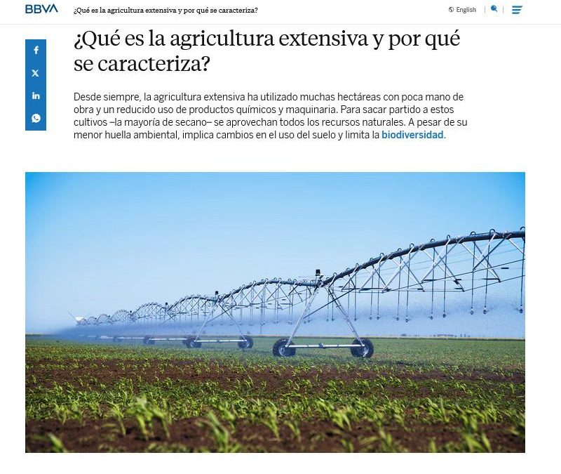¿Qué es la agricultura extensiva y por qué se caracteriza? – Francisco Villalobos