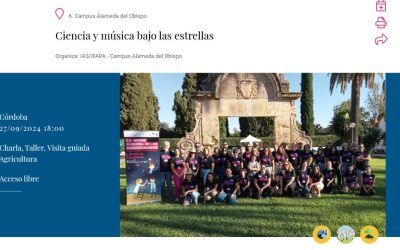 Noche Europea de l@s Investigador@s 2024, Córdoba – Ciencia y Música bajo las estrellas