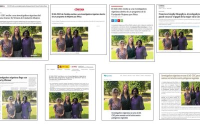 Seguimiento de la noticia: El IAS-CSIC recibe a una investigadora nigeriana dentro del programa “Science by Women” de la Fundación Mujeres por África