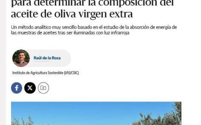 Un minuto y un mililitro, suficientes para determinar la composición del aceite de oliva virgen extra – Raúl de la Rosa