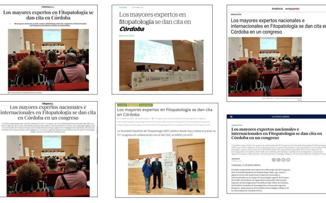 Seguimiento Noticia: Los mayores expertos en Fitopatología se dan cita en Córdoba