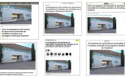 Seguimiento Noticia:  8 investigadores del Instituto de Agricultura Sostenible de Córdoba, incluidos en el prestigioso ránking de Stanford