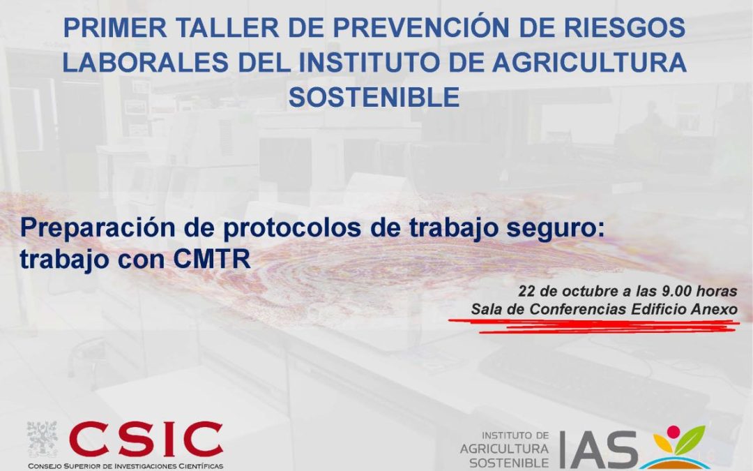 Taller de Prevención de Riesgos Laborales “Preparación de protocolos de trabajo seguro: trabajo con CMTR»