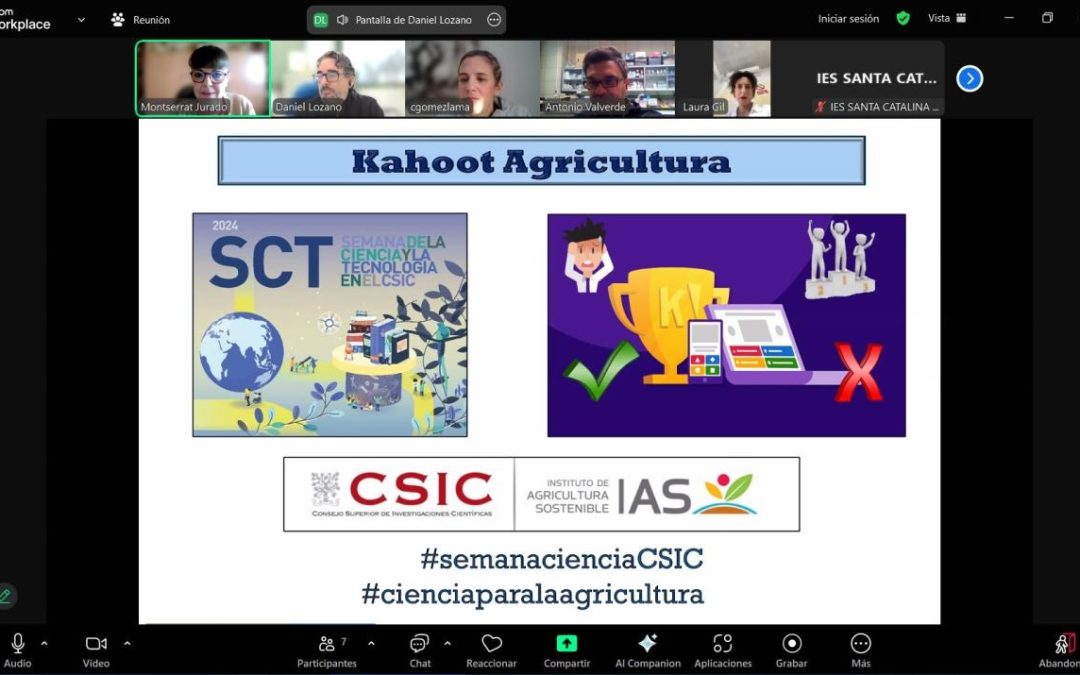 Continua la Semana de la Ciencia 2024 en el IAS –  Kahoot Agricultura