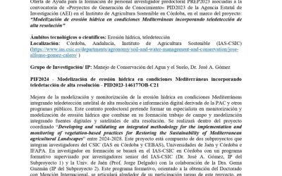 Oferta de Contrato Predoctoral en el IAS-CSIC