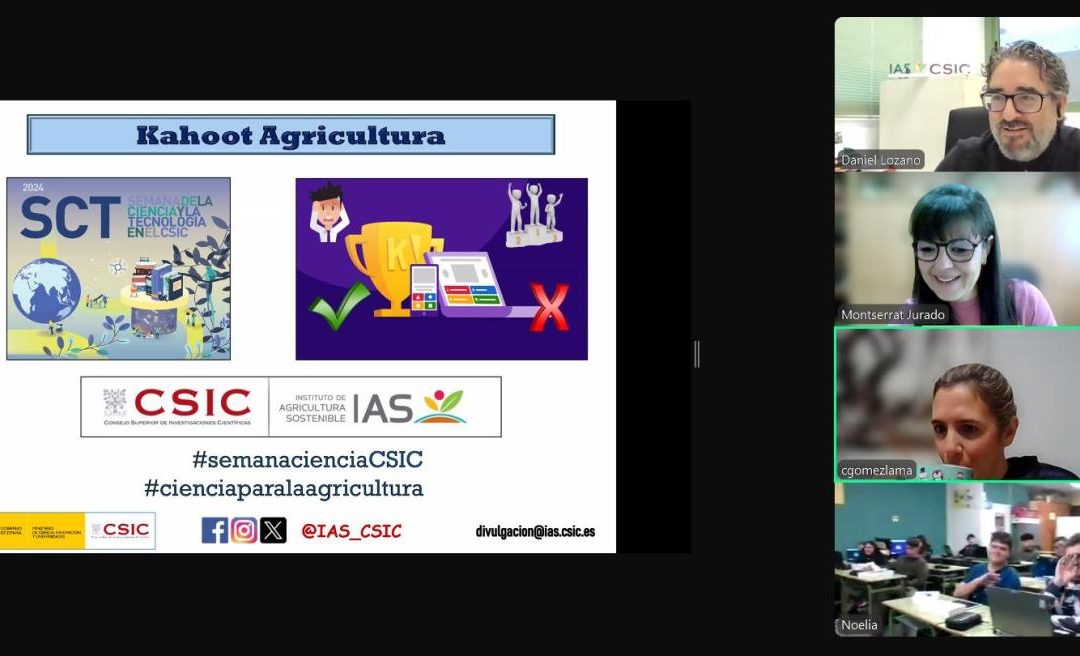 Terminamos la Semana de la Ciencia 2024 en el IAS – Kahoot Agricultura