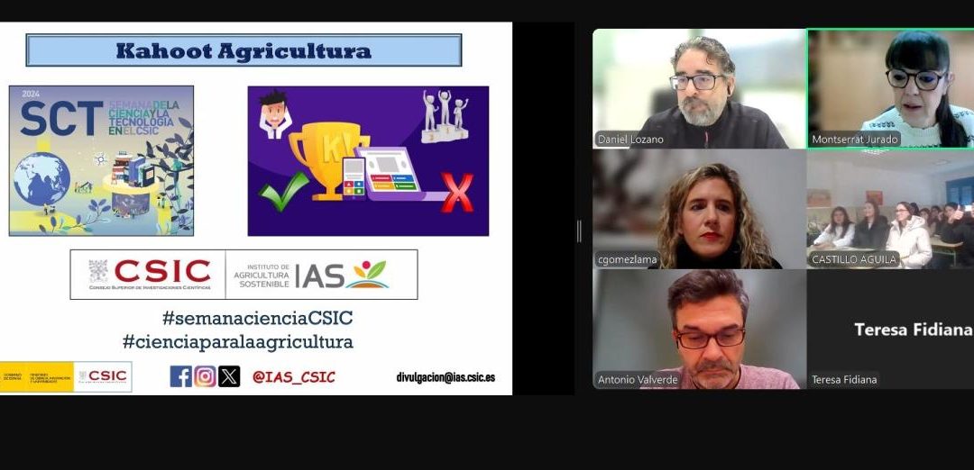 Sexta sesión de la Semana de la Ciencia 2024 en el IAS –  Kahoot Agricultura