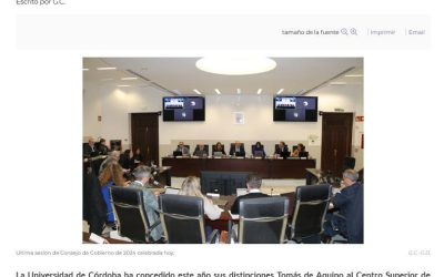 El CSIC reconocido por la Universidad de Córdoba con la distinción Tomás de Aquino