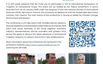 XI International Symposium on Irrigation of Horticultural Crops