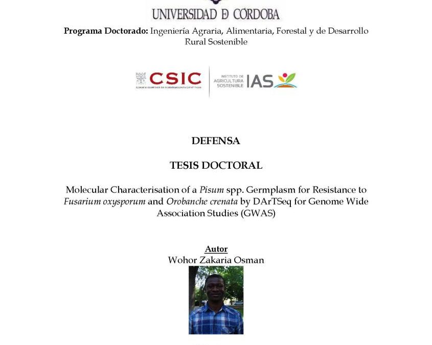 Defensa Tesis Doctoral – Wohor Zakaria Osman