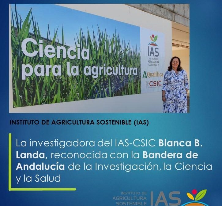 La investigadora del IAS-CSIC Blanca B. Landa, reconocida con la Bandera de Andalucía de la Investigación, la Ciencia y la Salud