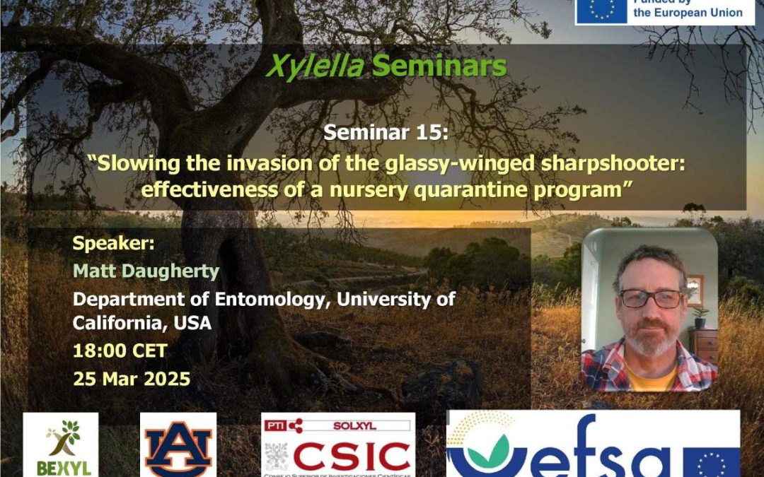 15th Xylella Seminar – Slowing the invasion of the glassy-winged sharpshooter: effectiveness of a nursery quarantine program