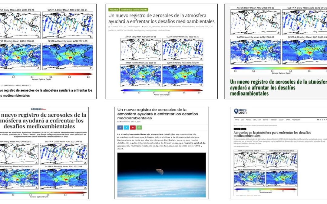 Seguimiento Noticia: Un nuevo registro de aerosoles de la atmósfera ayudará a enfrentar los desafíos medioambientales