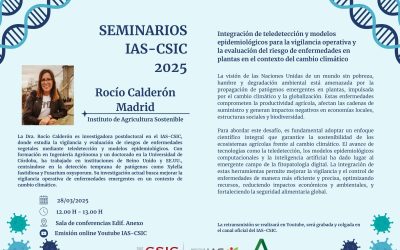 Ciclo de Seminarios IAS –  Integración de teledetección y modelos epidemiológicos para la vigilancia operativa y la evaluación del riesgo de enfermedades en plantas en el contexto del cambio climático