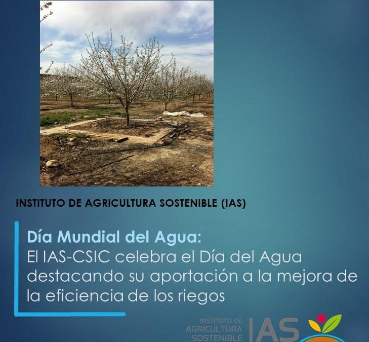 El IAS-CSIC celebra el Día del Agua destacando su aportación a la mejora de la eficiencia de los riegos