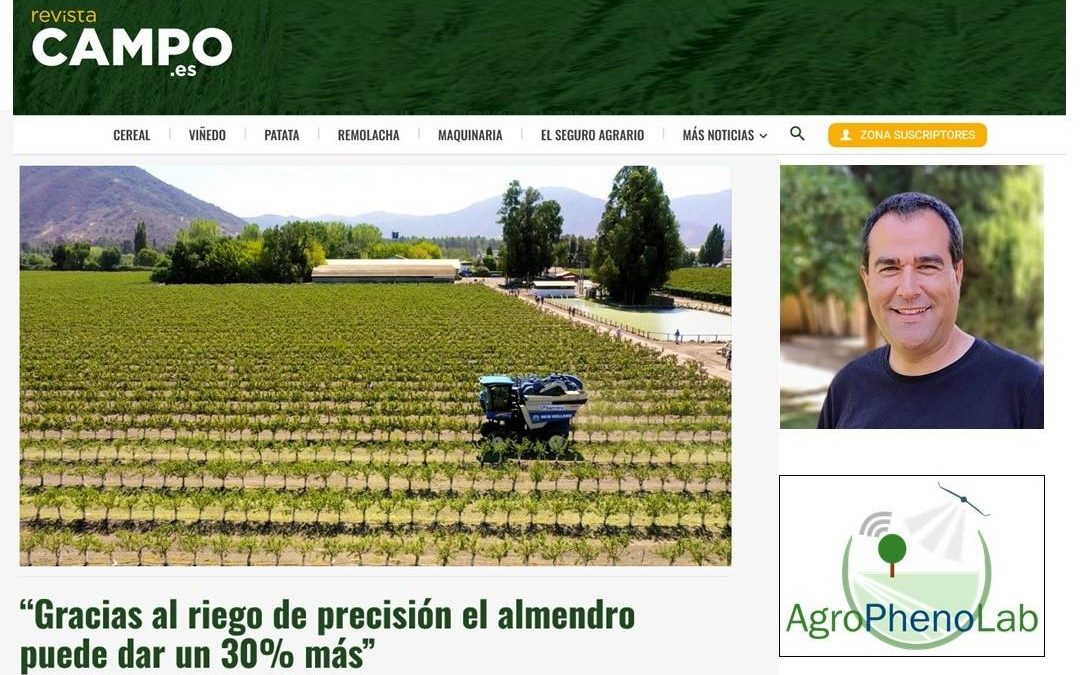 Gracias al riego de precisión el almendro puede dar un 30% más – José A. Jiménez Berni