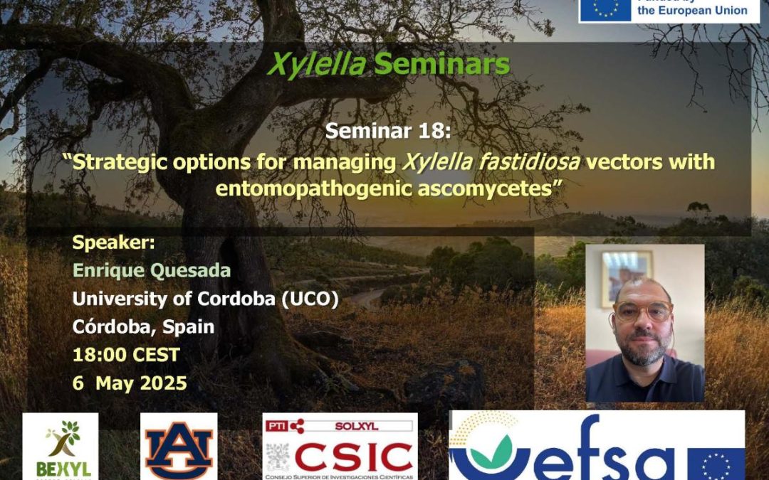 18th Xylella Seminar – Strategic options for managing Xylella fastidiosa vectors with entomopathogenic ascomycetes