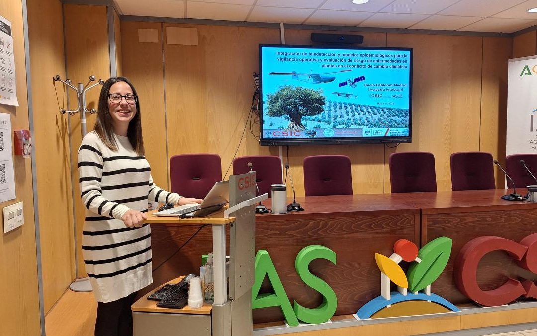 Integración de teledetección y modelos epidemiológicos para la vigilancia operativa y la evaluación del riesgo de enfermedades en plantas en el contexto del cambio climático – Rocío Calderón