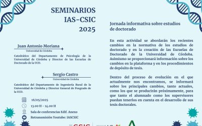 Ciclo de Seminarios IAS – Jornada informativa sobre estudios de doctorado