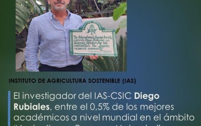 El investigador del IAS-CSIC Diego Rubiales, entre el 0,5% de los mejores académicos a nivel mundial en el ámbito “Agricultura y Recursos Naturales”