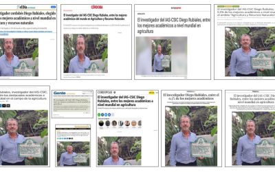 Seguimiento Noticia: El investigador del IAS-CSIC Diego Rubiales, entre el 0,5% de los mejores académicos a nivel mundial en el ámbito “Agricultura y Recursos Naturales”