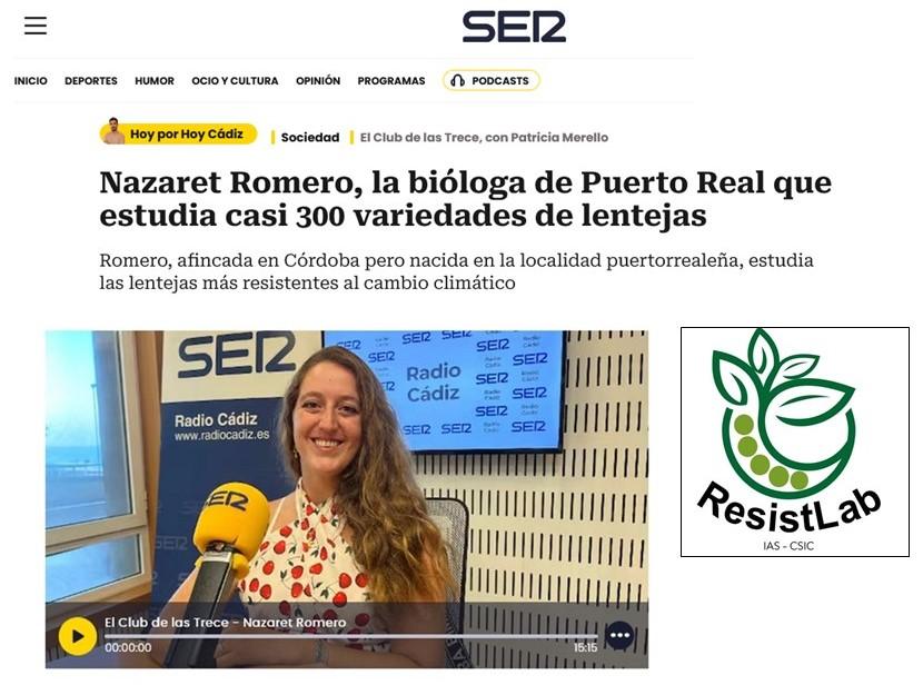 Nazaret Romero, la bióloga de Puerto Real que estudia casi 300 variedades de lentejas –  Hoy por Hoy Cádiz, Cadena Ser