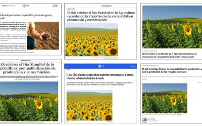 Seguimiento Noticia: El IAS celebra el Día Mundial de la Agricultura recordando la importancia de compatibilizar producción y conservación