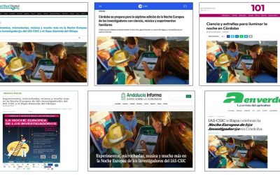 Seguimiento Noticia: Experimentos, microcharlas, música y mucho más en la Noche Europea de l@s Investigador@s del IAS-CSIC y el Ifapa Alameda del Obispo