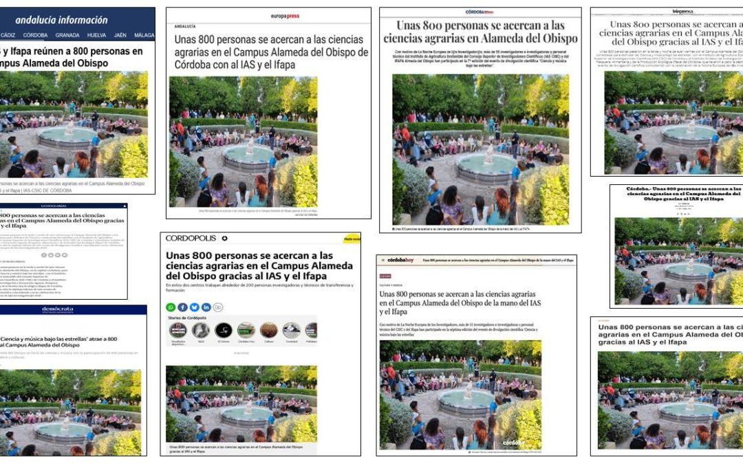 Seguimiento Noticia: Unas 800 personas se acercan a las ciencias agrarias en el Campus Alameda del Obispo de la mano del IAS y el IFAPA