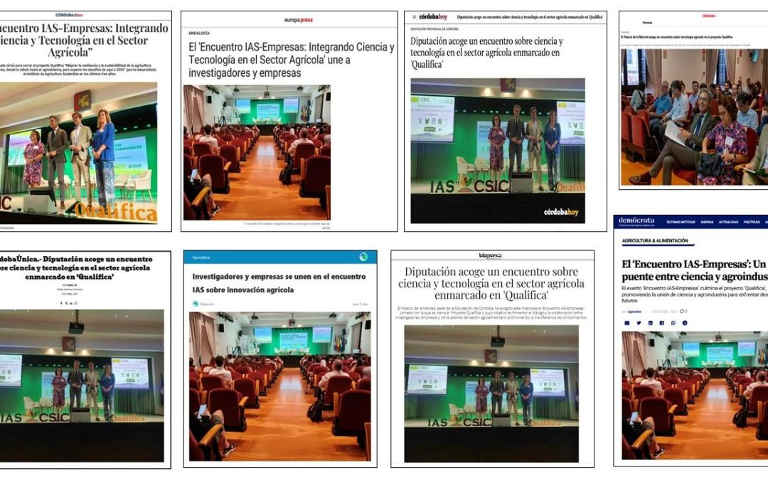 Seguimiento Noticia: El “Encuentro IAS-Empresas: Integrando Ciencia y Tecnología en el Sector Agrícola” reúne a investigadores y empresas en torno a la innovación agraria
