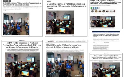 Seguimiento Noticia: El IAS-CSIC organiza el “Kahoot Agricultura” para alumnado de ESO con motivo de la Semana de la Ciencia