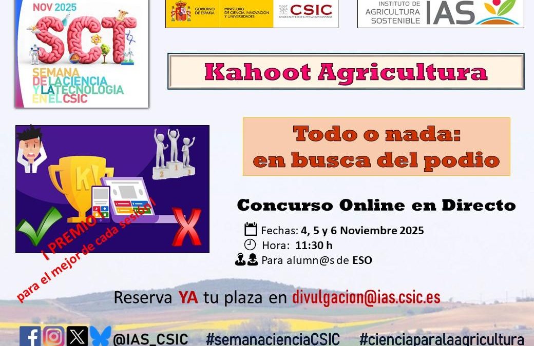 Semana de la Ciencia IAS-CSIC 2025: Kahoot Agricultura