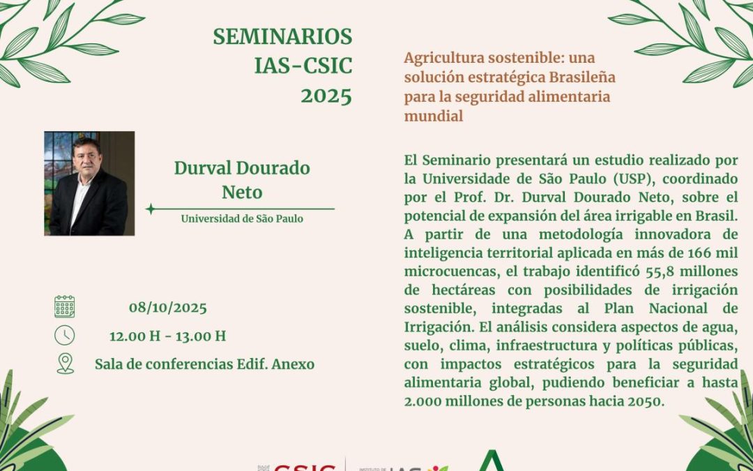 Ciclo de Seminarios IAS – Agricultura sostenible: una solución estratégica brasileña para la seguridad alimentaria mundial