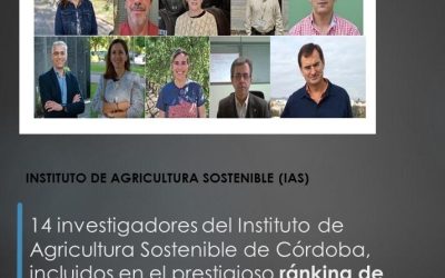 14 investigadores del Instituto de Agricultura Sostenible de Córdoba, incluidos en el prestigioso ránking de Stanford