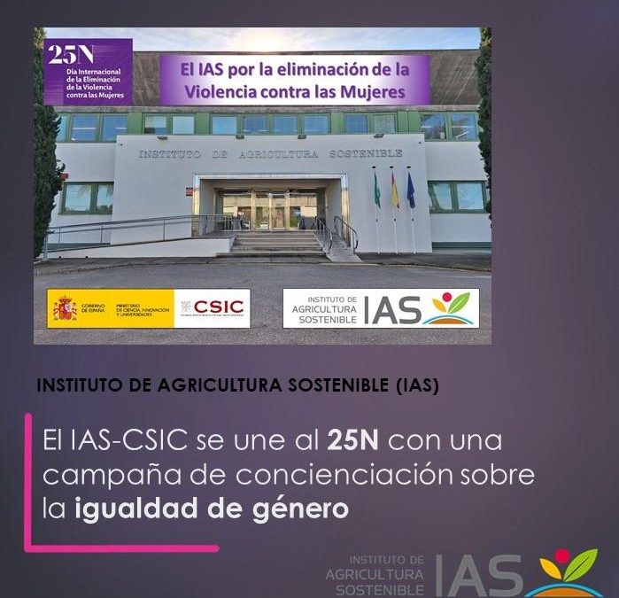 El IAS-CSIC se une al 25N con una campaña de concienciación sobre la igualdad de género