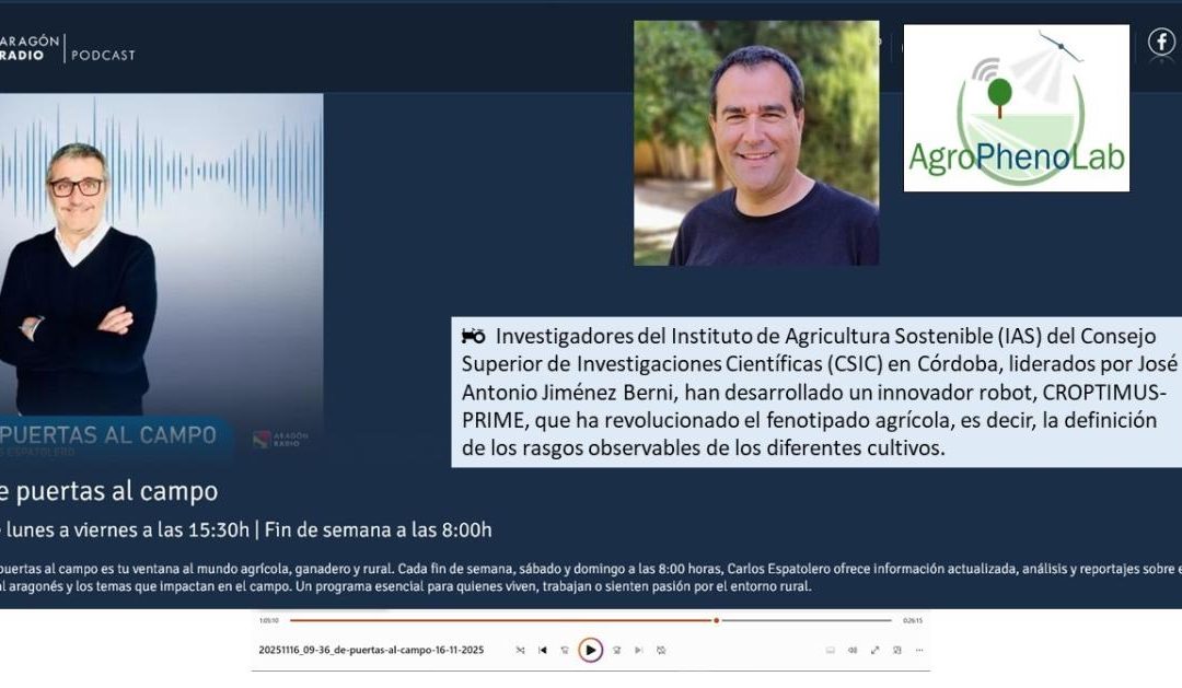 Entrevista a José A. Jiménez Berni – De Puertas al Campo, Aragón Radio