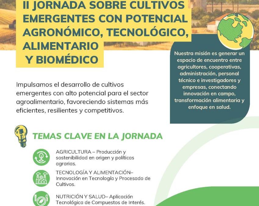 Jornada Científico Técnica de la red Nutricrop: II Jornada sobre cultivos emergentes con potencial agronómico, tecnológico, alimentario y biomédico