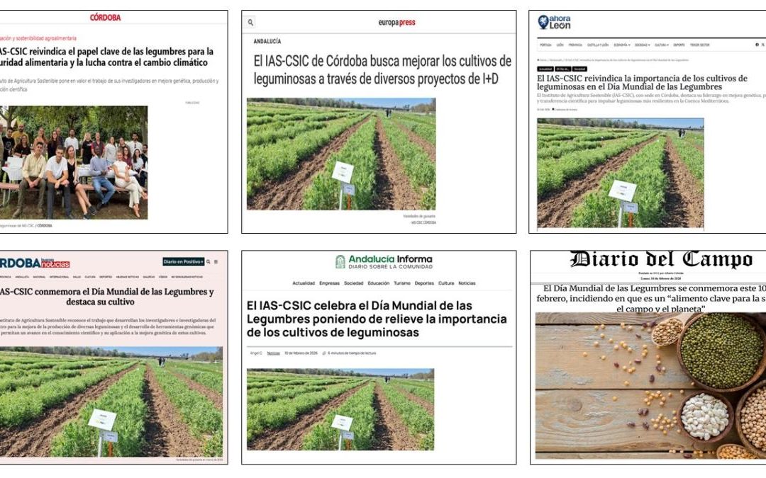 Seguimiento Noticia: El IAS-CSIC celebra el Día Mundial de las Legumbres poniendo de relieve la importancia de los cultivos de leguminosas