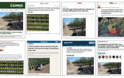 Seguimiento Noticia: Investigadores del IAS-CSIC usan tecnología LiDAR para mejorar la eficiencia del riego en leñosos como el almendro