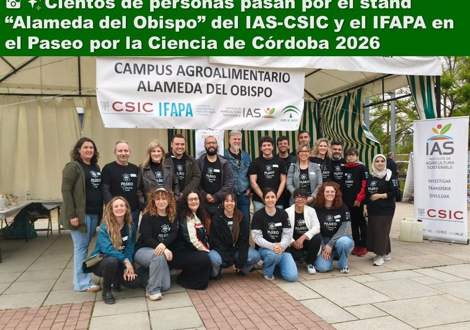 Cientos de personas pasan por el stand “Campus Alameda del Obispo” del IAS-CSIC y el IFAPA en el Paseo por la Ciencia de Córdoba 2026