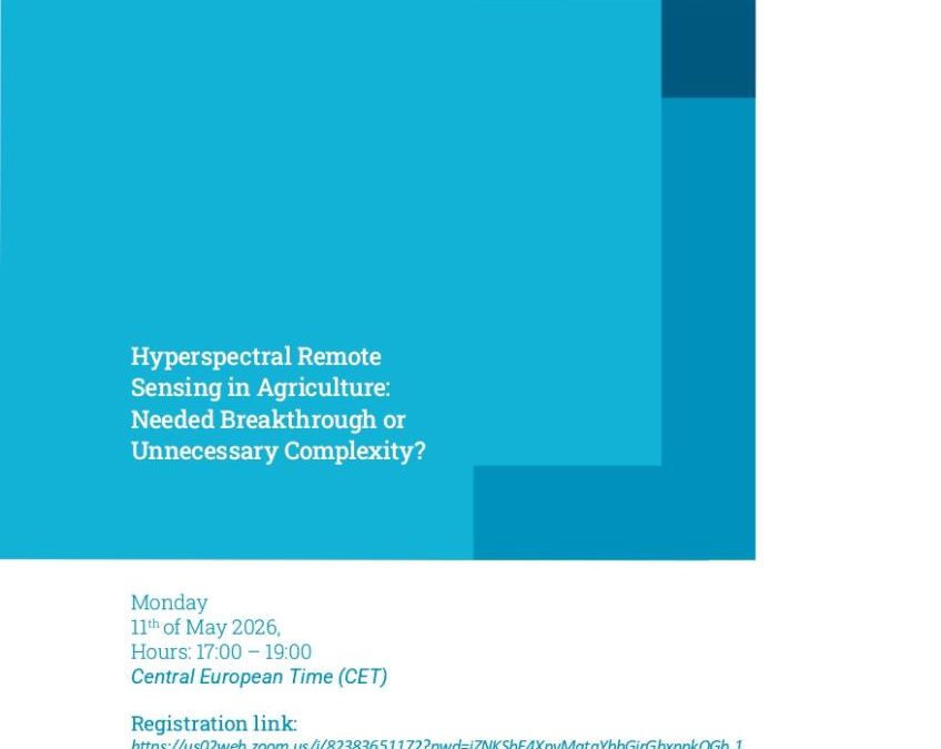 10th HortForum episode: Hyperspectral Remote Sensing in Agriculture: Needed Breakthrough or Unnecessary Complexity?